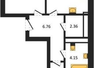 Продается 2-ком. квартира, 55.1 м2, Калининград, Московский район