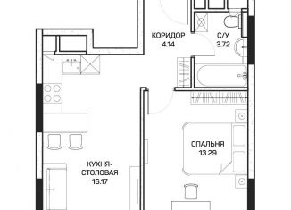 Продается 1-ком. квартира, 37.4 м2, Москва, улица Корнейчука, 27, метро Медведково