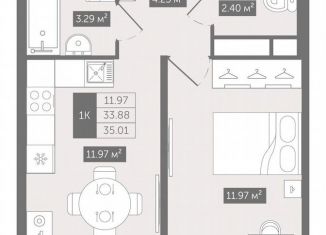 Продаю однокомнатную квартиру, 35 м2, Ленинградская область