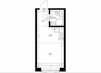 Продается квартира студия, 19.3 м2, Московская область, Заповедная улица, 9