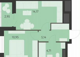 Продаю 1-ком. квартиру, 36.5 м2, Екатеринбург, метро Чкаловская, улица Академика Ландау, 17/7к1