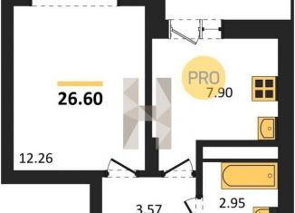 Продаю 1-ком. квартиру, 26.6 м2, Новосибирск, Железнодорожный район, Фабричная улица, 65/4