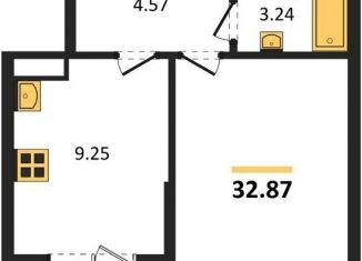 1-ком. квартира на продажу, 32.9 м2, Воронеж, Коминтерновский район, улица Славы, 7