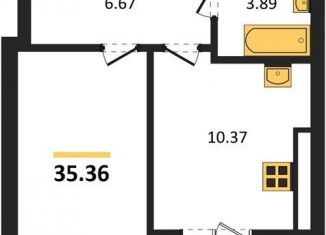 Продается однокомнатная квартира, 35.4 м2, Калининград, Московский район