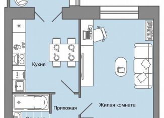 1-ком. квартира на продажу, 40 м2, Удмуртия, улица Строителя Николая Шишкина, 11к1