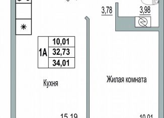 Продается однокомнатная квартира, 34 м2, Псковская область, Линейная улица, 85