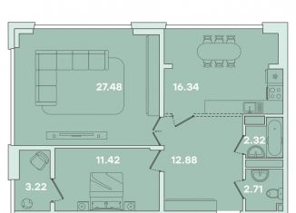 Продаю квартиру свободная планировка, 76.4 м2, Иркутск, улица Петрова, 16