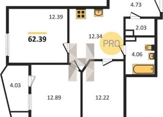 3-ком. квартира на продажу, 62.4 м2, Ростов-на-Дону, Пролетарский район, улица 23-я Линия, 54с12