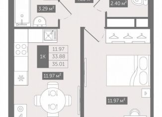 Продается 1-ком. квартира, 35 м2, Ленинградская область