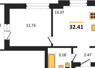 Продается 1-комнатная квартира, 32.4 м2, Калининград, Московский район