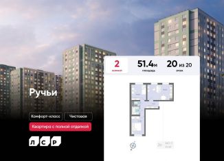 Продаю 2-ком. квартиру, 51.4 м2, Санкт-Петербург, Красногвардейский район