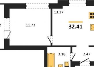 Продается однокомнатная квартира, 32.4 м2, Калининград, Московский район