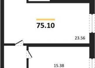 Продам 2-комнатную квартиру, 75.1 м2, поселок Васильково