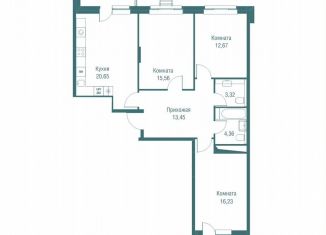 Продаю 3-ком. квартиру, 90.9 м2, Одинцово, ЖК Одинбург