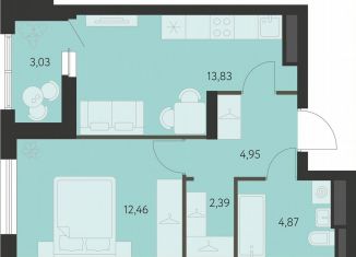 Продаю 1-комнатную квартиру, 40 м2, Екатеринбург, метро Чкаловская, улица Вильгельма де Геннина, 23