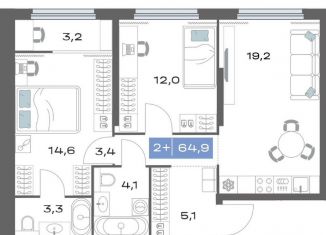 Продам 2-ком. квартиру, 64.9 м2, Екатеринбург, метро Чкаловская