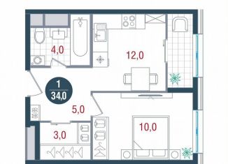 Продаю однокомнатную квартиру, 34 м2, Москва, метро Южная, Кавказский бульвар, 51