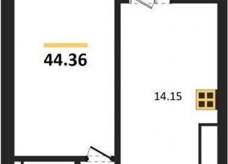 Продаю 1-комнатную квартиру, 44.4 м2, поселок Васильково