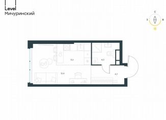 Квартира на продажу студия, 26.7 м2, Москва, район Очаково-Матвеевское