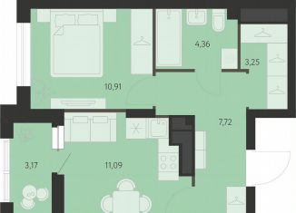 Однокомнатная квартира на продажу, 38.9 м2, Екатеринбург, метро Чкаловская