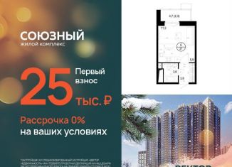 Продается квартира студия, 27.2 м2, Одинцово