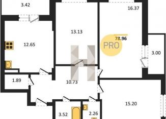 Продаю 3-комнатную квартиру, 79 м2, Красноярск, улица Славы, 7