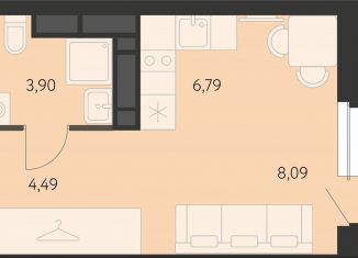 Продам квартиру студию, 24.7 м2, Екатеринбург, метро Чкаловская