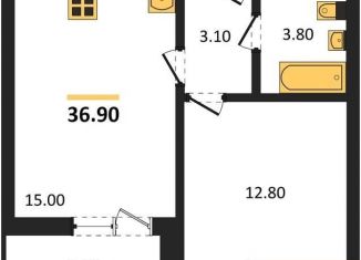 Однокомнатная квартира на продажу, 36.9 м2, Воронеж