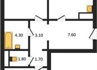 Продажа двухкомнатной квартиры, 66.4 м2, Воронеж, улица Шишкова, 140Б/6