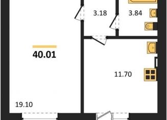 Продажа 1-комнатной квартиры, 40 м2, село Александровка