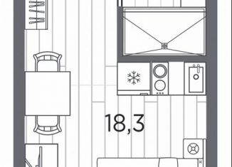 Продам квартиру студию, 22.1 м2, Санкт-Петербург, метро Автово, проспект Стачек, 62Б