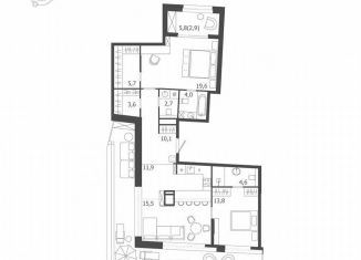 Продается 3-ком. квартира, 103.3 м2, Санкт-Петербург, улица Профессора Попова, 47, метро Чкаловская