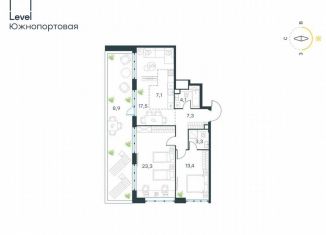 Продается 3-ком. квартира, 84.9 м2, Москва, ЮВАО, жилой комплекс Левел Южнопортовая, 1