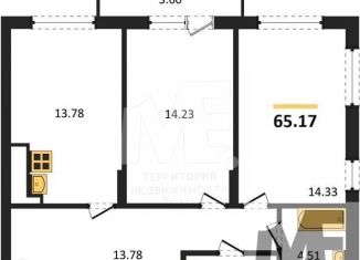 Продается 2-ком. квартира, 65.2 м2, поселок Малое Исаково