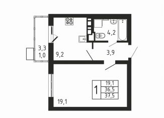 Продажа 1-ком. квартиры, 37.5 м2, деревня Пирогово, ЖК Пироговская Ривьера