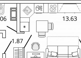 Продаю квартиру студию, 21.3 м2, Санкт-Петербург, метро Лесная