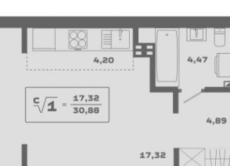 Квартира на продажу студия, 30.8 м2, Новосибирск, Заельцовский район, Красногорская улица