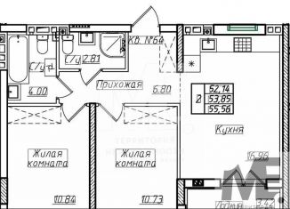 Продаю 2-ком. квартиру, 53.9 м2, Пионерский