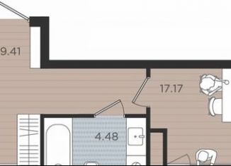 Продается 1-комнатная квартира, 50.4 м2, Калининградская область