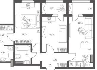 Продам 2-комнатную квартиру, 64 м2, Липецкая область, улица Перова, 2Д