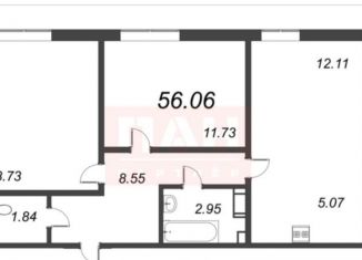 Сдается в аренду 2-ком. квартира, 57 м2, Санкт-Петербург, улица Морской Пехоты, 26к2