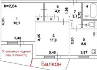 Продаю 2-ком. квартиру, 54 м2, Орехово-Зуево, улица Володарского