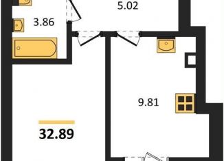 1-ком. квартира на продажу, 32.9 м2, Калининград, Московский район