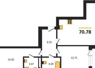 Продам 2-комнатную квартиру, 70.8 м2, Пионерский