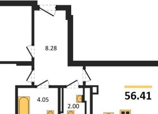 Продажа двухкомнатной квартиры, 56.4 м2, Калининград, Батальная улица, 65Б, Московский район