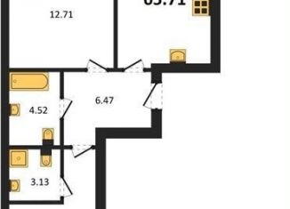 Продаю 2-ком. квартиру, 65.7 м2, Калининград, Ленинградский район, улица Александра Невского, 194А