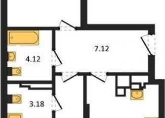 Продается двухкомнатная квартира, 64.6 м2, Калининград, Батальная улица, 65Б, Московский район