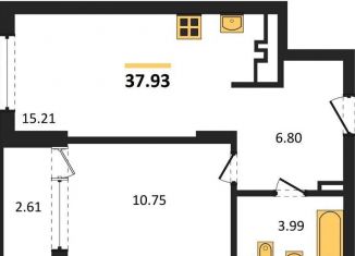 Однокомнатная квартира на продажу, 37.9 м2, Калининград, Батальная улица, 65Б, Московский район