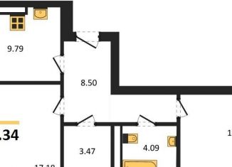 Продажа 2-комнатной квартиры, 58.3 м2, Калининград