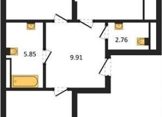 Продаю двухкомнатную квартиру, 73.3 м2, поселок Малое Исаково